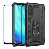 Funda Strug Con Vidrio Para Samsung Galaxy A70-negra