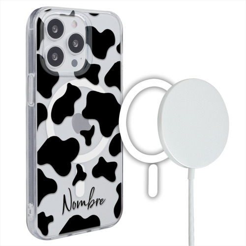 Funda Para iPhone Magsafe Vaca Personalizada Con Nombre