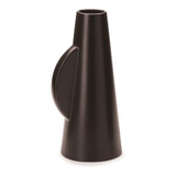 Vaso Decorativo Cerâmica Cone Preto G Planta (18x33x14cm)