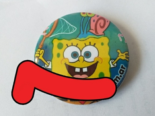 Prendedor De Bob Esponja De Lata