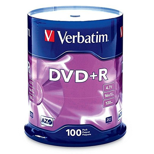Verbatim 4.7gb Hasta 16x Marca Grabable Dvd + R-100 Disco Hu