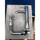 Kit Llave Monomando Lavabo Cromo + Desague Y Contracanasta 