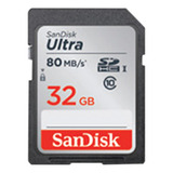 Tarjeta De Memoria Sdhc Sandisk Ultra Flash 32gb 80mb/s C10