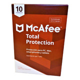 Antivirus Mcafee Total Protection 10 Dispositivos 1 Año
