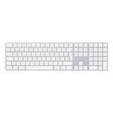 Teclado Bluetooth Apple A1843 Qwerty Español España Color Plata Y Blanco