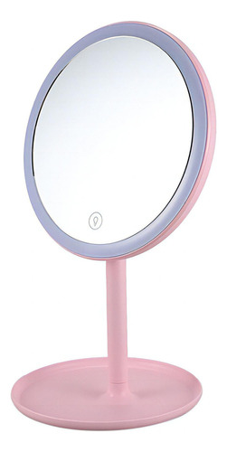 Espejo Maquillaje Luz Led Touch Usb Regulable Color Rosa Color Del Marco Rosa