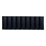 Kit 9 Adesivos Cabeceira De Cama Estofado Suede 56x180 Cor Preto