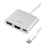 Adaptador Usb-c Select Sound  Hdmi, Usb, Tipo C Color Gris