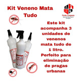 Kit 3 Mata Barata E Insetos