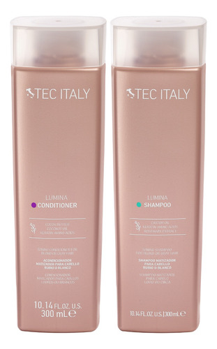 Kit Shampoo Y Acondicionador Morado Tec Italy Lumina 300 Ml