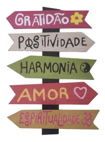 Kit 5 Placas Decorativas De Parede Frases Jardim Mdf Adesiva