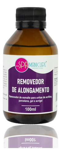 Removedor Esmalte Alongamento De Unhas Tips Postiças 100ml