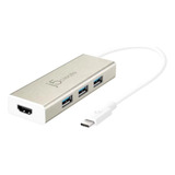 Adaptador Usb-c 3.1 De 3 Puertos Usb 3.0 Y 4k Hdmi