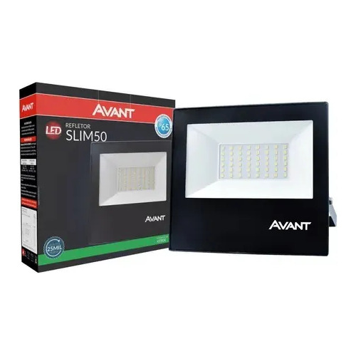 Refletor Led Slim 50w Verde Bivolt Avant