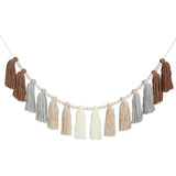 Drcor Guirnalda De Borlas Bohemias, Color Beige Neutro, Con 