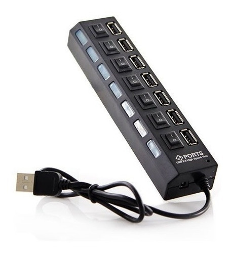 Multiplicador  7 Puertos Hub Usb Notebook Pc Mouse Teclado