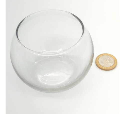 Mini Pecera Vidrio Porta Vela,  250ml, 6x8cms