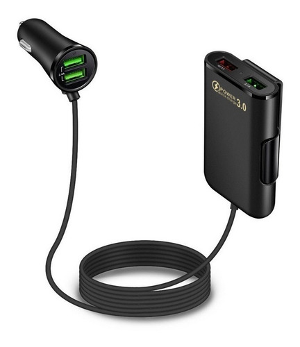 Turbo Cargador Para Auto Carga Rapida Qc 3.0 | 4 Puertos Usb