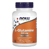 L-glutamina 500mg Now Foods L-glutamine 120 Veg Caps Sabor Sem Sabor