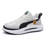 Zapatillas De Baloncesto Blancas De Cuero For Hombre, Zapat