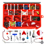 Kit De Accesorios De Pesca 263pcs Anzuelos Plomadas Giratori