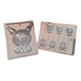 * Kit 2 Moldes Kuromi Paletas Chocolate Placa Yeso