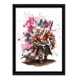 Warcraft Orc 2 - Cuadro (30 X 40  Marco Negro)
