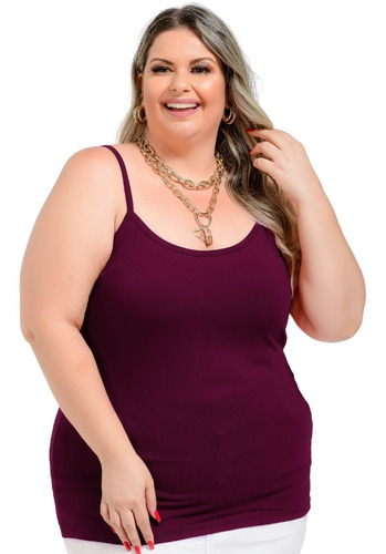 4 Regatas Básicas De Alcinha, Plus Size, Atacado, Revenda