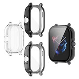 3 Fundas Para Smartwatch Amazfit Gts 3 Negro/gris/clear