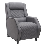 Sillon Reposet Inclinable Comodo Moderno Tela Gris