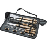 Set Kit Asado Parrilla Juego Asador Parrillero Con Estuche