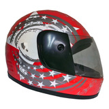 Casco Cerrado Para Niño Y Niña Moto Motocicleta 4 Colores Color Rojo Tamaño Del Casco Xs (52-54cm)