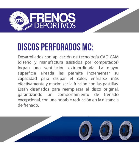 Discos Deportivos X2 Volvo C70 V50 S40 C30 V40  Focus 3 2.0  Foto 3