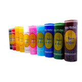 Kit 12 Velas Votivas 7 Dias Coloridas - 260 Gr Cada