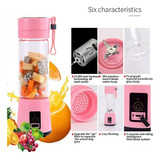 Minibatidora Portátil Juice, Potente Rompehielos, Color Rosa, 110 V/220 V (bivolt)