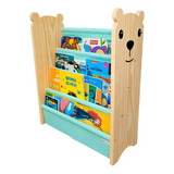 Rack Para Livros Infantil, Standbook Montessoriano Urso