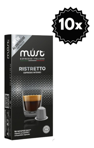 100 Cápsulas Must Ristretto Para Nespresso