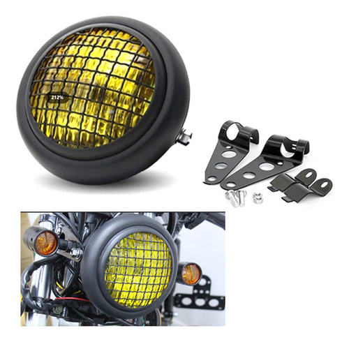 Faro Led Retro Para Motocicleta Harley Chopper Bobber