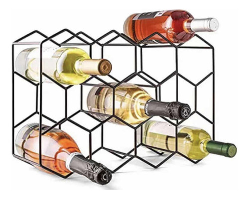 Porta Vino Botellas Rack Metálico Plegable 11 Botellas G1