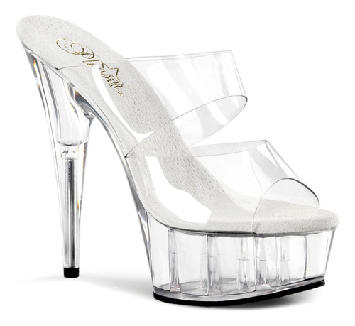 Zapatilla Transparente Tacon Stiletto Delight-602 Pole Dance