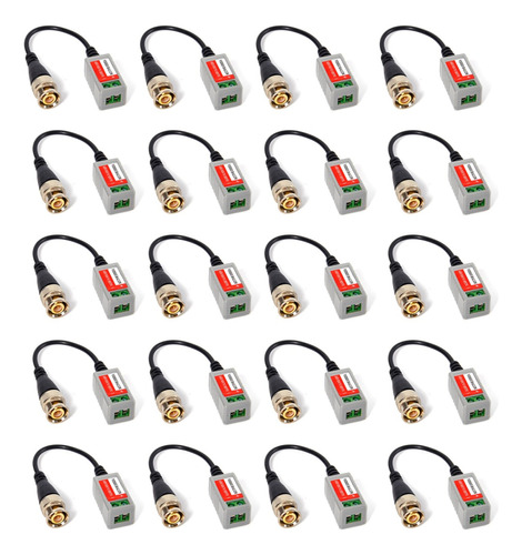 Pack 24 Balun Pasivo De Video 202a Hdtvi/cvi/ahd/cvbs