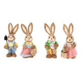 A 4 Conejitos De Pareja De Conejos De Pascua