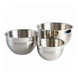 Set De 3 Bowl Acero Inoxidable Reposteria Chef Restaurante