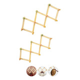 Perchero Pared Madera Acordeon 10 Ganchos - X2 Unidades