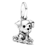 Charm Cachorro De Perro Labrador En Plata 925 Silver Heart