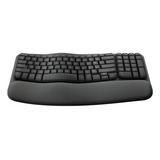 Teclado Ergonômico Sem Fio Wave Keys Cor Grafite Logitech