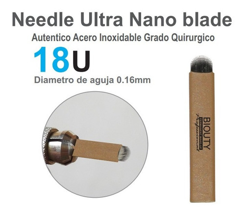 Ultra Nano Navajas Microblading Biouty 18u 50pzs 