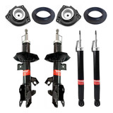 Kit 4 Amortiguadores Con Bases Nissan Tiida 2010 2011