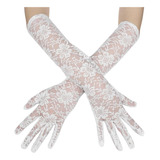 A@gift Guantes De Encaje Floral Para Mujer, Elegantes