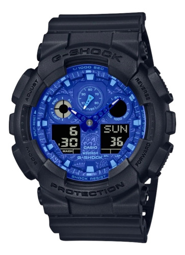 G Shock Ga 100bp 1adr Original Tablero Cachemir Paisley Blue